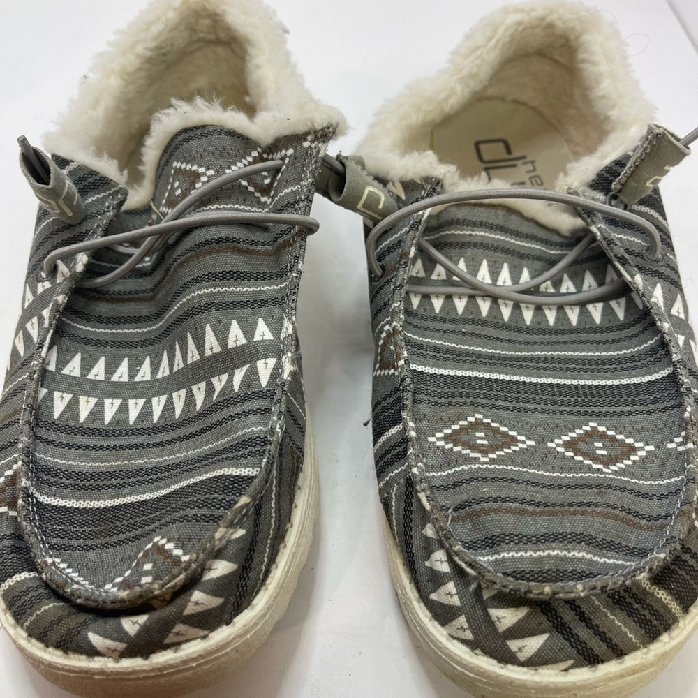 Hey Dude Wen Boho Stripe Gray sz8